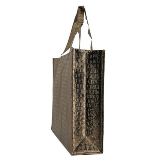 Croco Non Woven carrier bags - Bronze