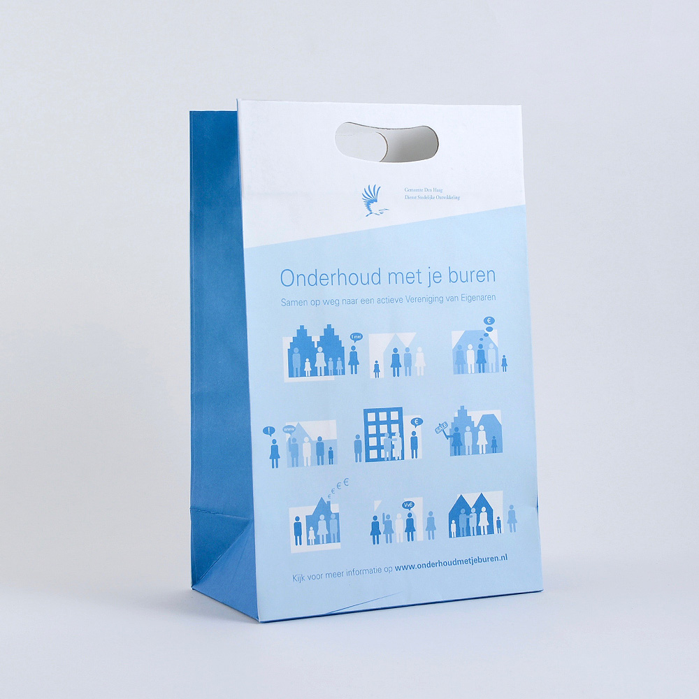 ArtiPack draagtassen VVE Den Haag Luxe papieren tas met een volledig uitgestanste handgreep
