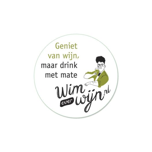 etiketten rol rond bedrukt wim over wijn wit papier mc retail wimoverwijn.nl