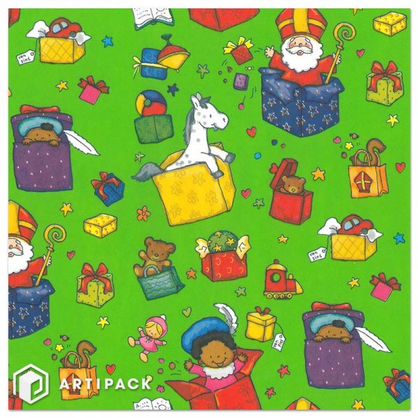 Sintpapier dessin 90012k | ArtiPack Sinterklaas inpakpapier