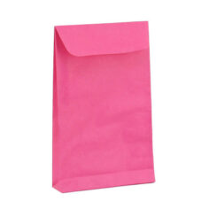 Papieren kadozak roze gestreept kraft