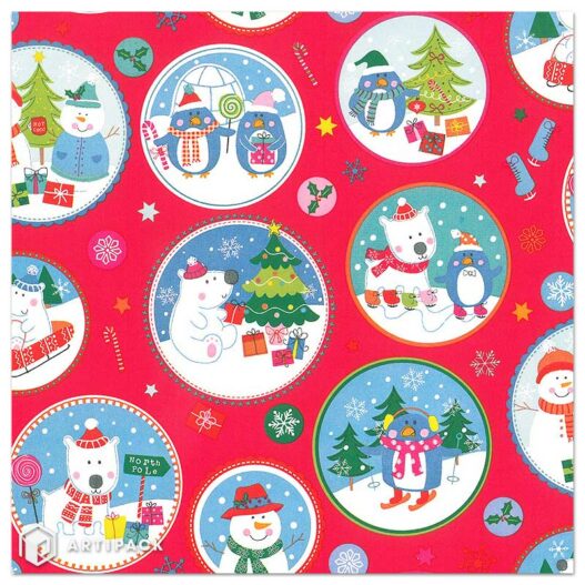 Christmas wrapping paper north pole