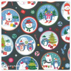 Christmas wrapping paper North Pole