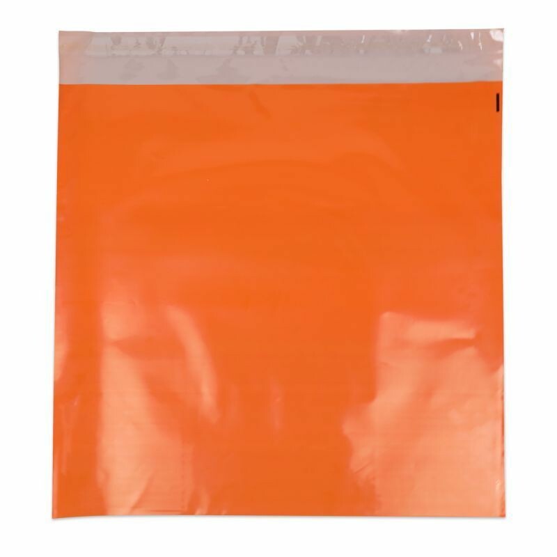 Plastic verzendzak oranje - 50 x 46 cm Oranje plastic verzendzak Formaat: 50 x 46 cm