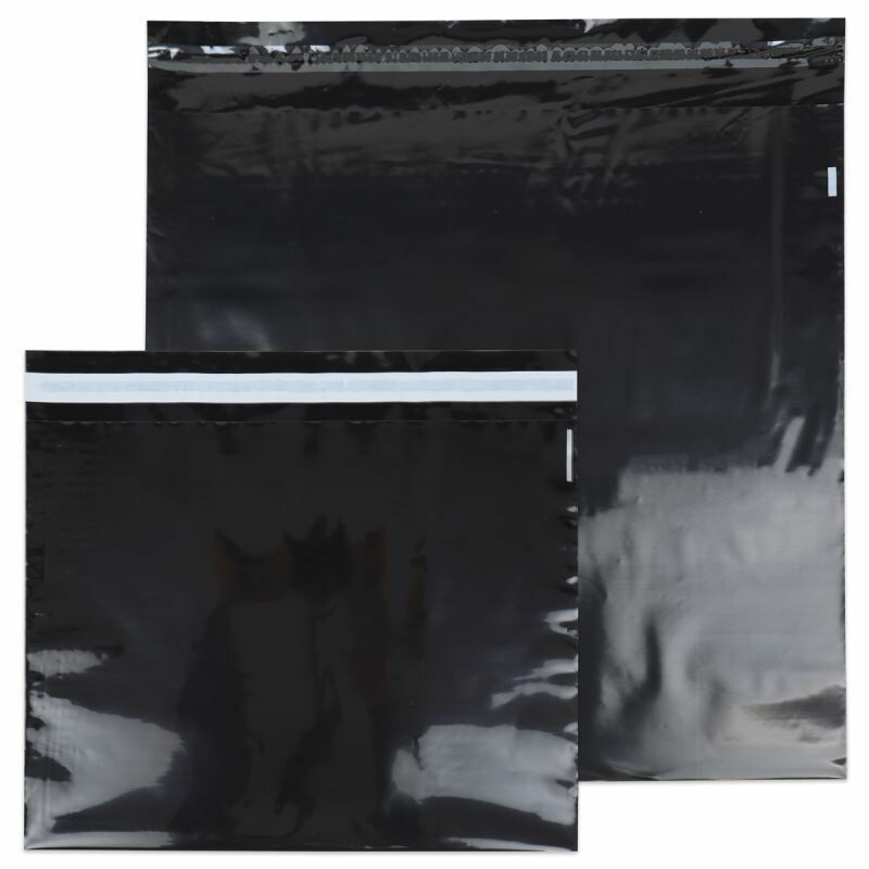 Plastic verzendzakken - Zwart Zwarte Plastic verzendzakken