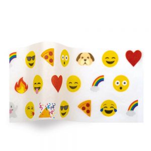 vloeipapier bedrukt met emoji