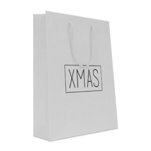 Luxe Papieren Kersttassen - XMAS - Wit