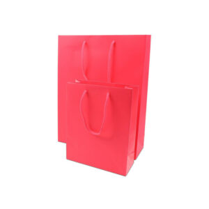 Fluoriserend luxe papieren tassen - Fluor Roze mat