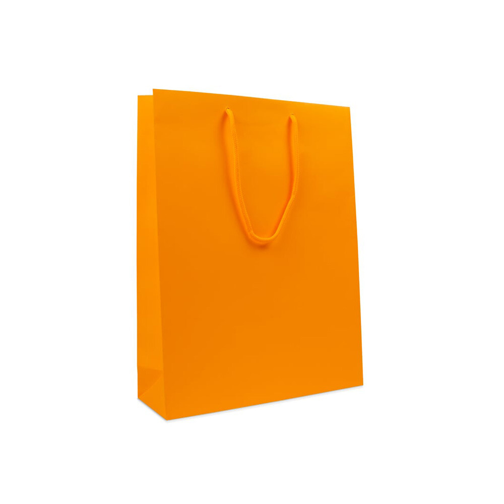 Luxe papieren draagtas - Fluor Oranje