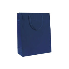 Donkerblauw glanzende luxe tas van papier