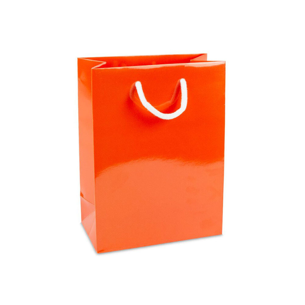Oranje luxe tas van papier