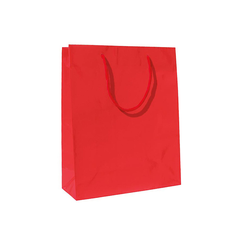 Rode glanzende luxe tas van papier