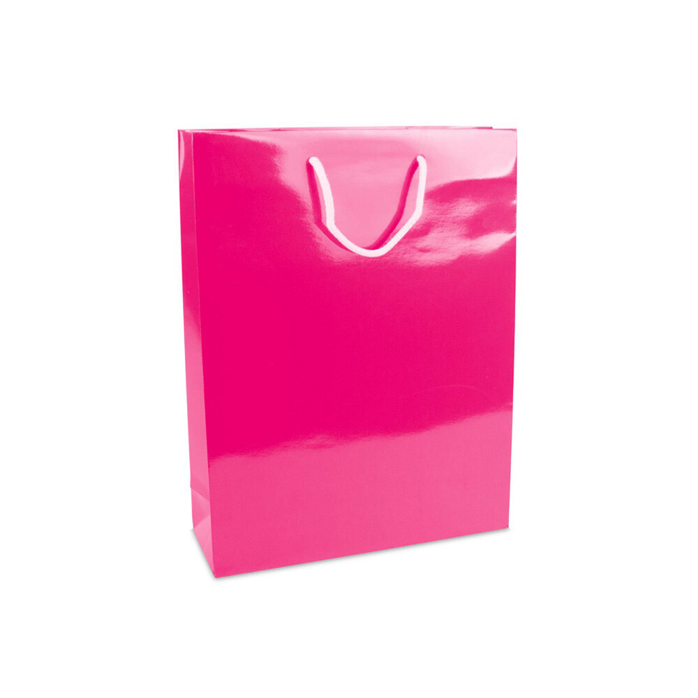 Roze glanzende luxe tas van papier