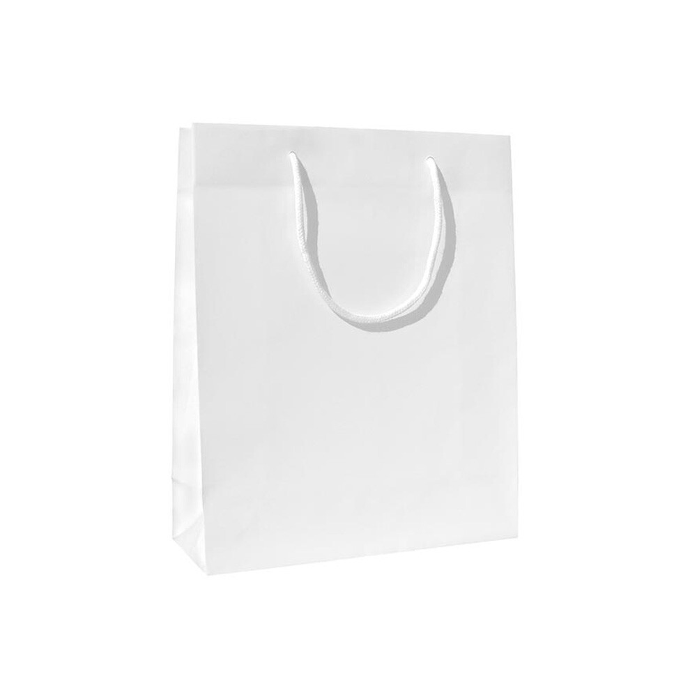 Witte glanzende luxe tas van papier
