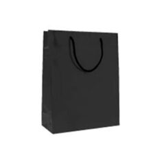 Mat gelamineerde luxe papieren tassen - Zwart