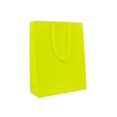 Luxe papieren draagtas - Neon Geel