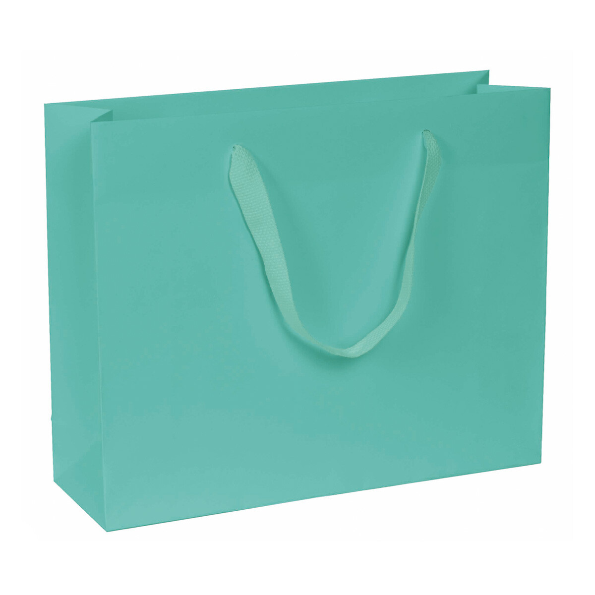 turquoise tas van papier