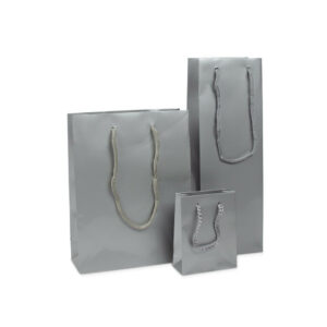 Glanzende luxe tassen van papier - Zilver