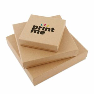 Bruin Kraft bedrukte geschenkdozen met deksel
