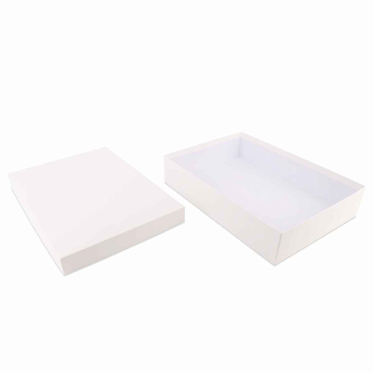 Luxe Kraft Dozen met Losse Deksel Linnenpersing Wit Luxe Kraft Dozen met Losse Deksel Linnenpersing Wit