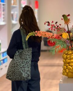 Cotton Tote Bag - Jaguar print