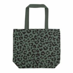 Groene Katoenen Tas met Dierenprint - Jaguar