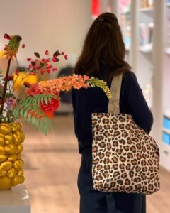 Cotton Tote Bag - Leopard print