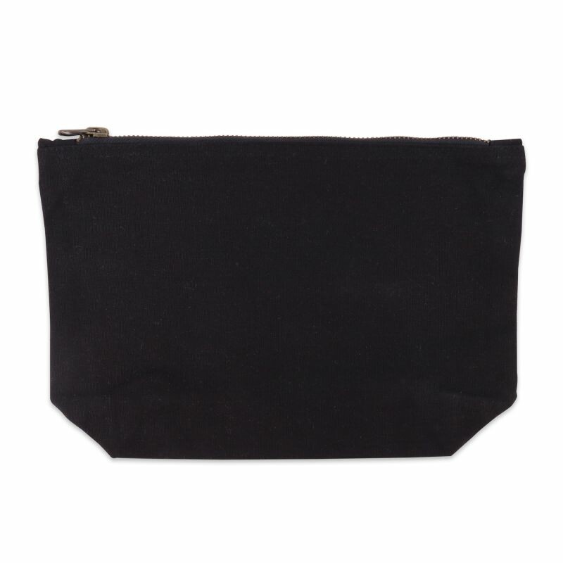 Canvas toilettasjes L - Zwart Zwart toilettasjes van Canvas met ritssluiting - Large