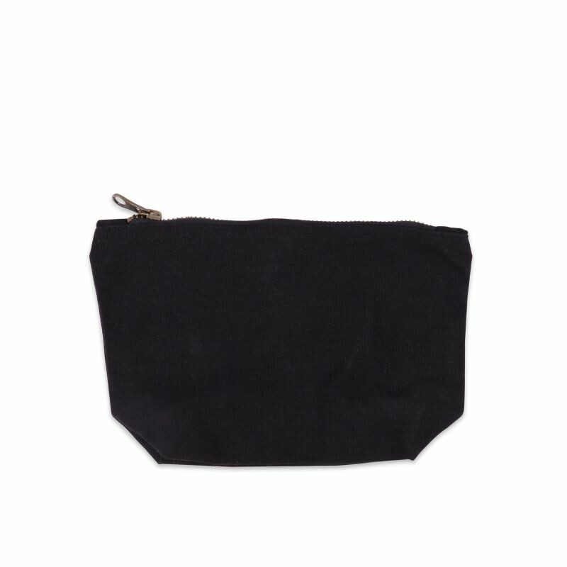 Canvas toilettasjes S - Zwart Zwart toilettasjes van Canvas met ritssluiting - Small