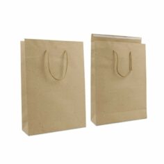 Luxe Zerotree tas met Klep - gerecycled graspapier - 30 + 10 x 42 cm.